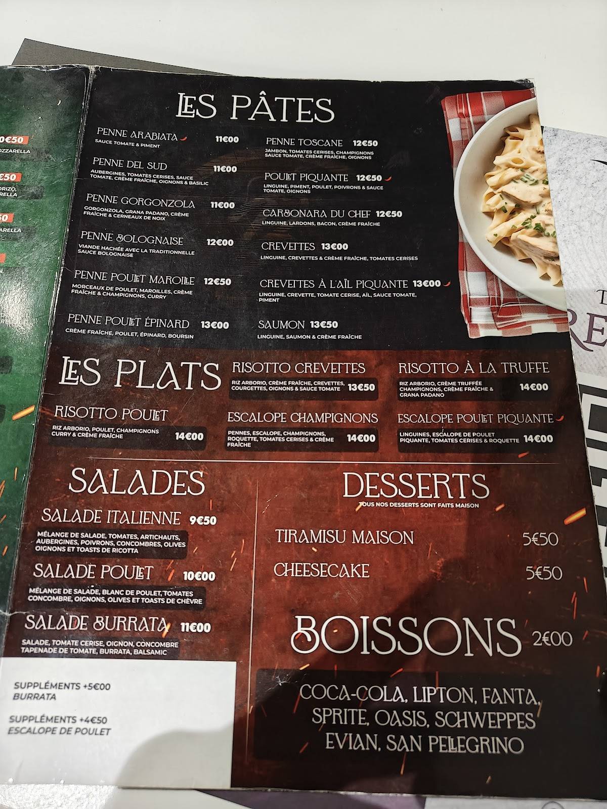 Menu de Bellizzi Pizzeria Roubaix