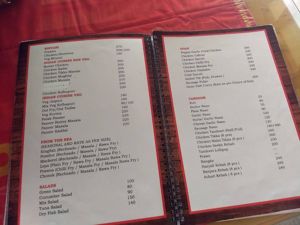 Bermuda Triangle menu