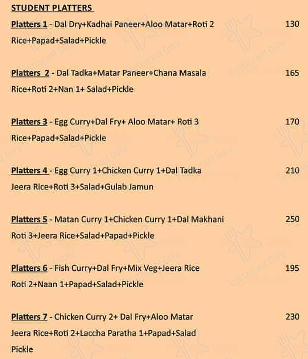 Bhukkad Restaurant menu