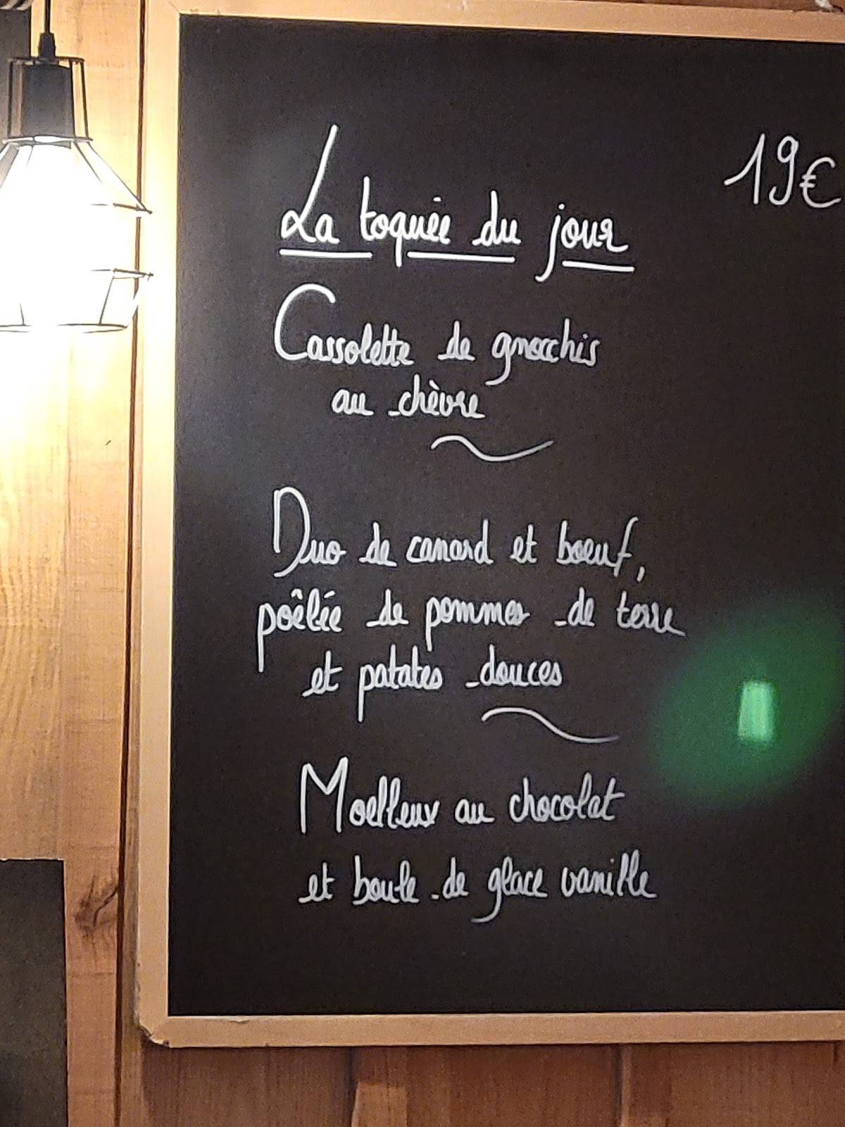 Menu de Bistro Toqué Anglet