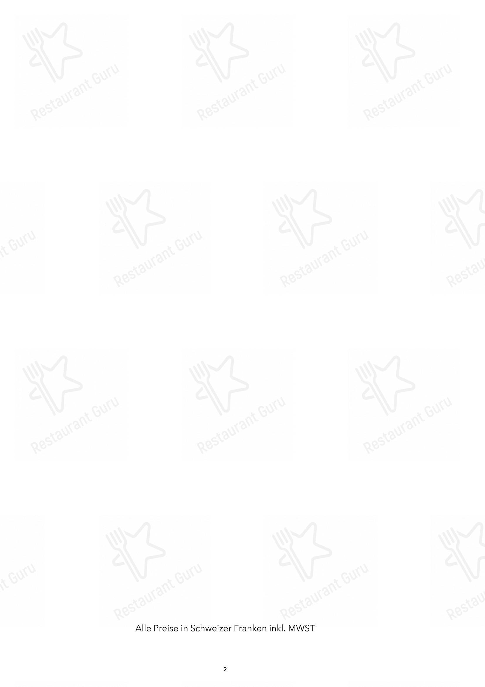 Основное меню per Blaue Ente in Zurigo