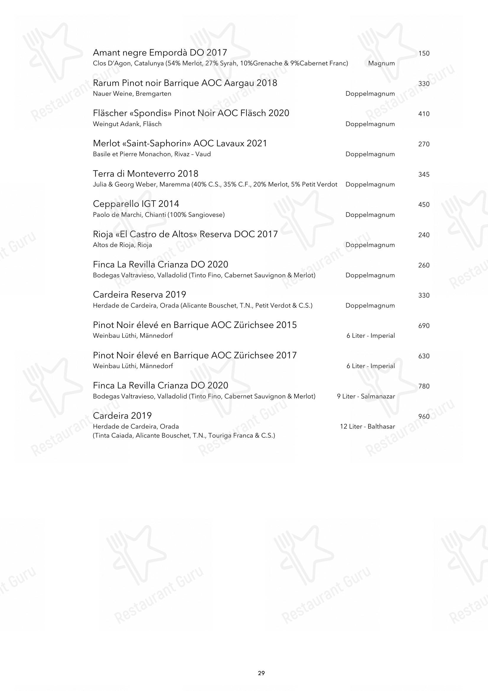 Menu di Blaue Ente - Основное меню