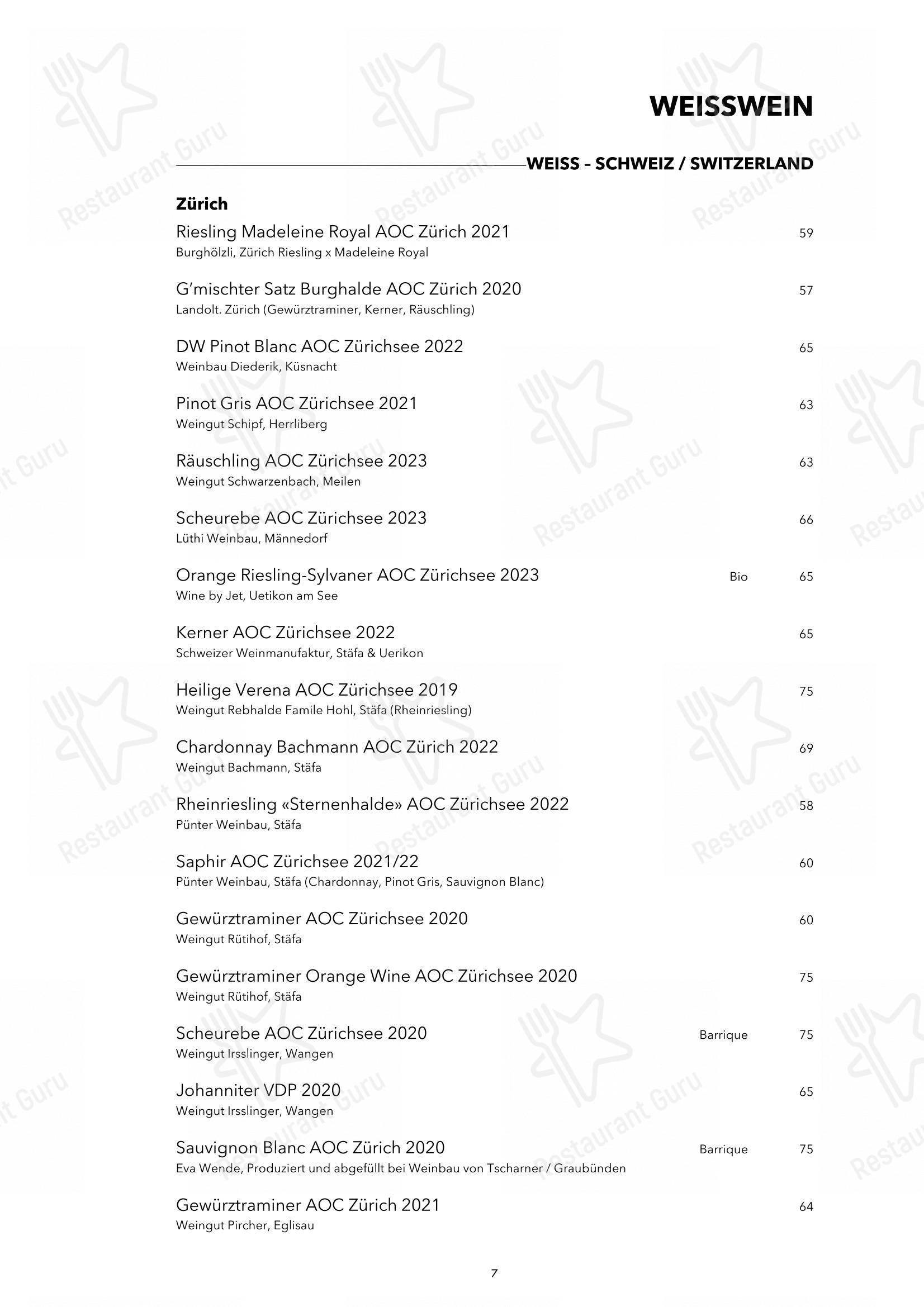 Основное меню per Blaue Ente pub & bar