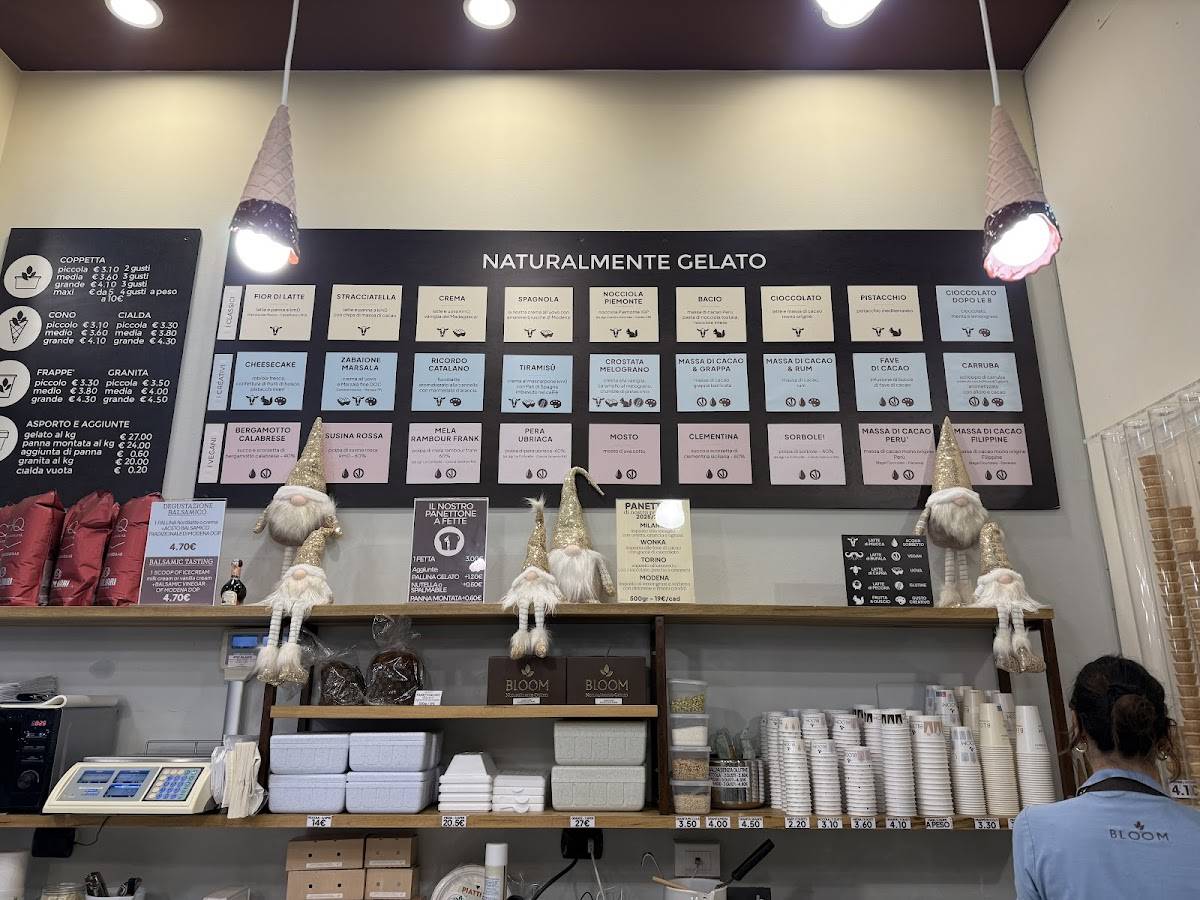Menu di Gelateria Bloom - Piazza Mazzini (MO) 