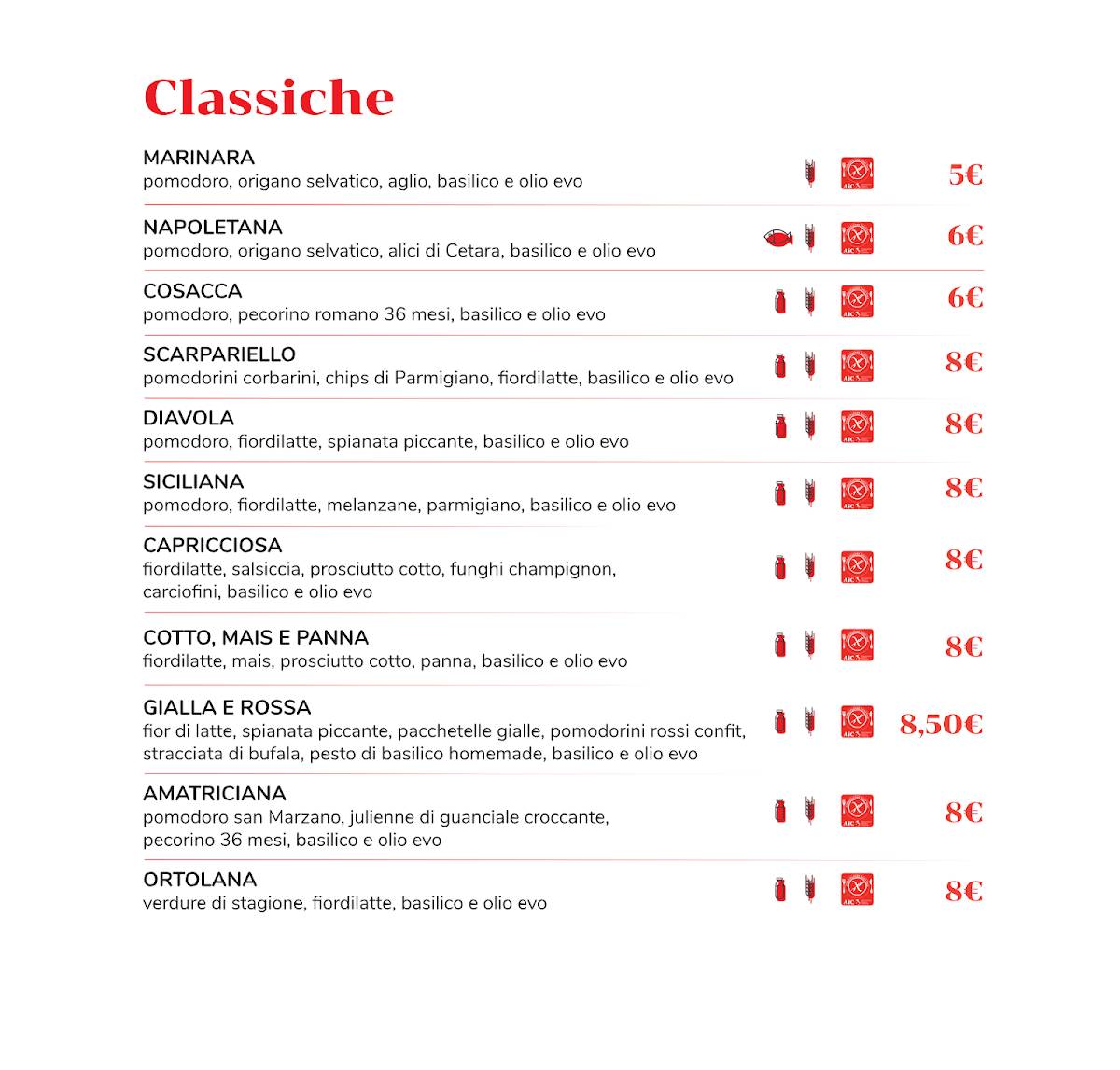 Menu di Blues Pizza 