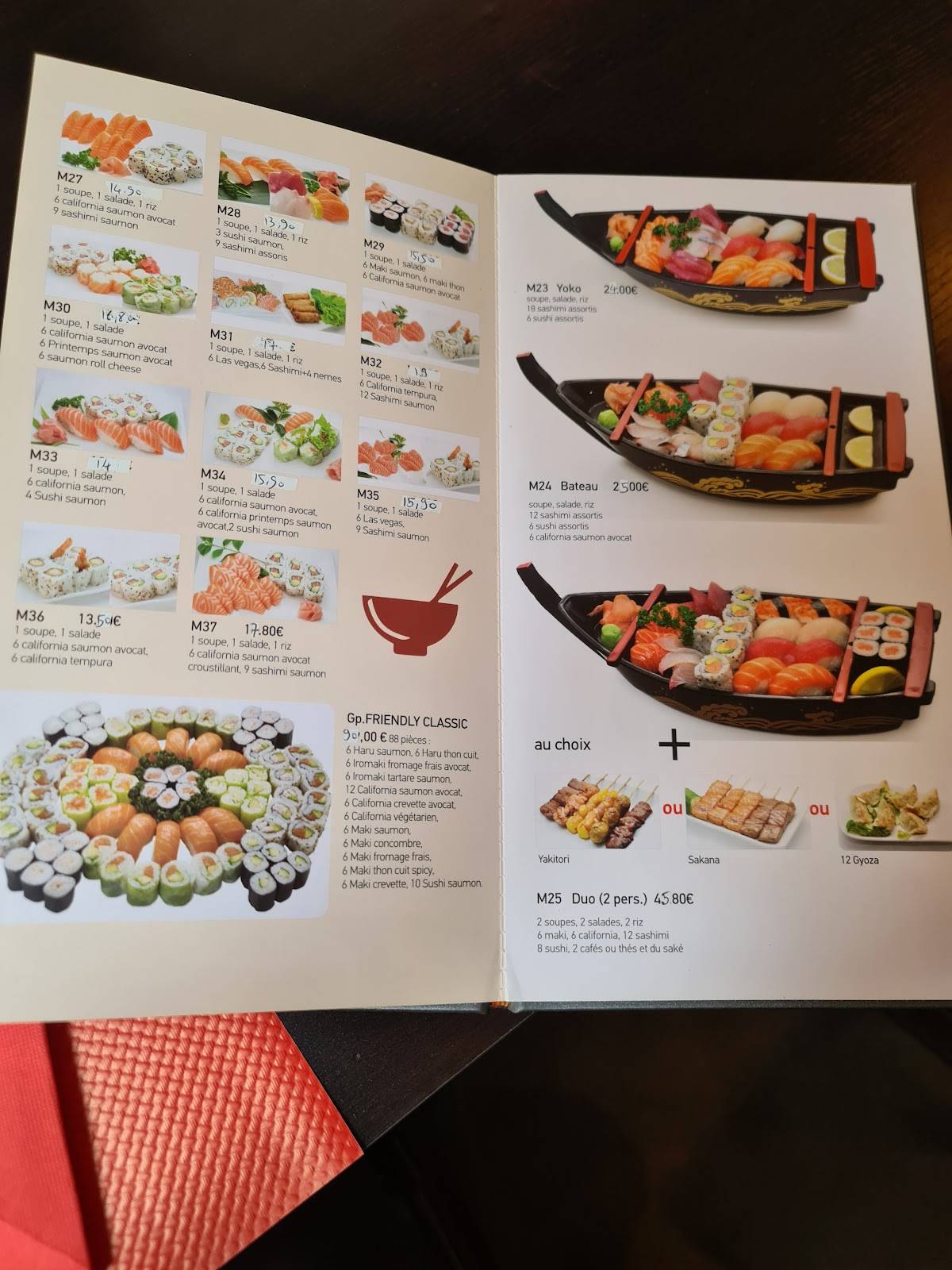 Menu de Sushi Bo-Bun