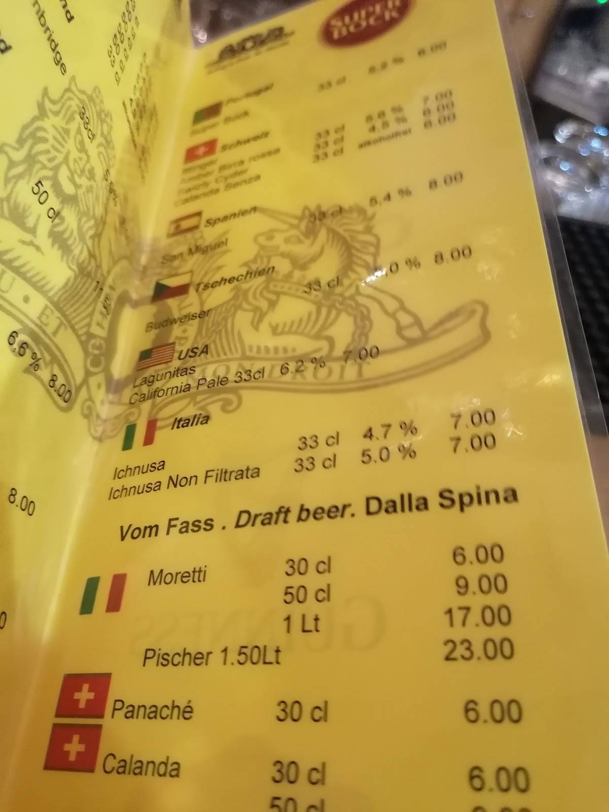 Menu di Bobby's Pub 