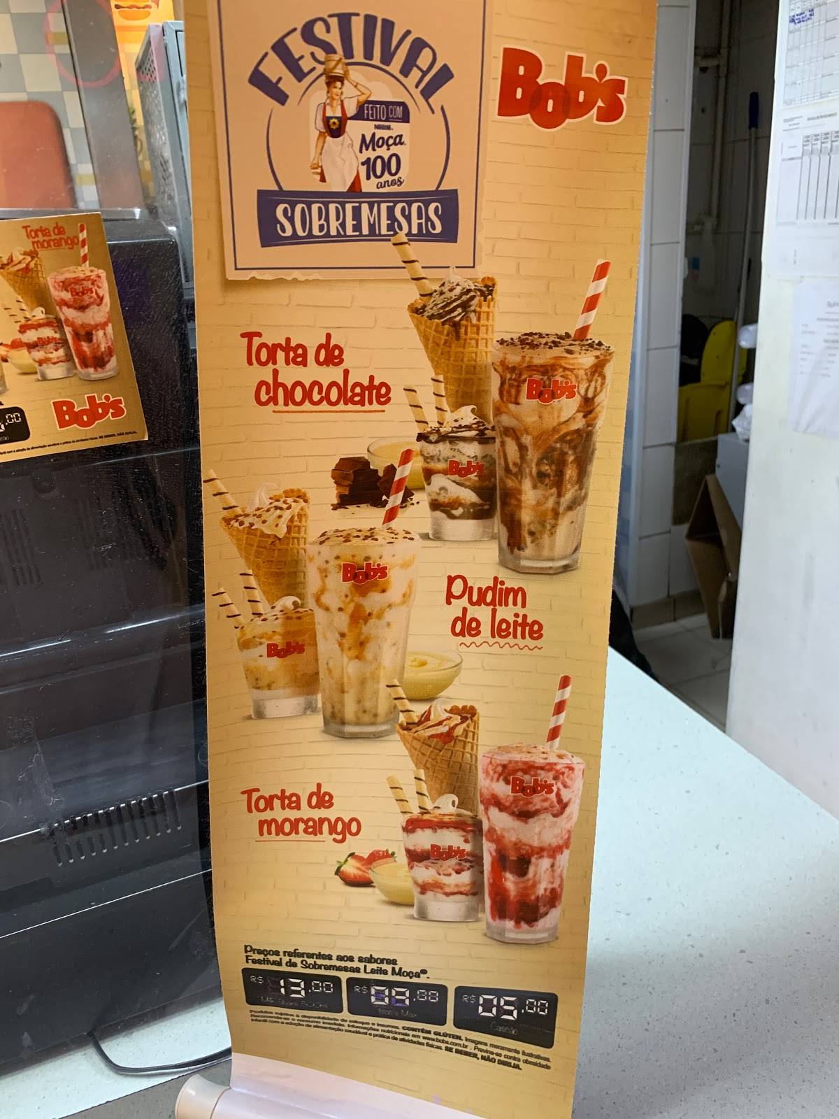Bob's cardápio