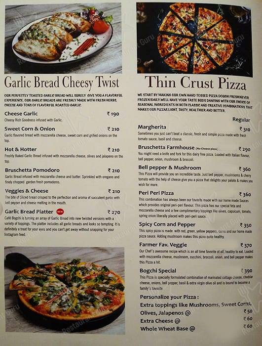 Cafe Bogchi menu