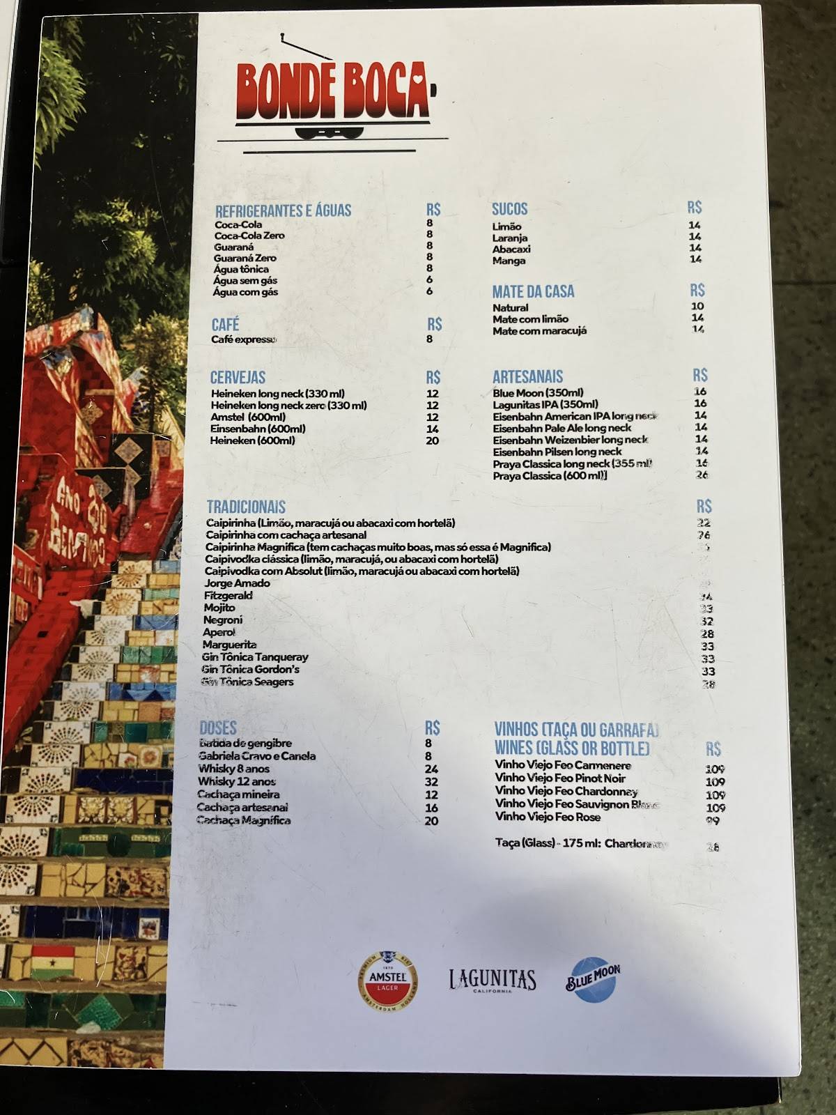 Bonde Boca cardápio