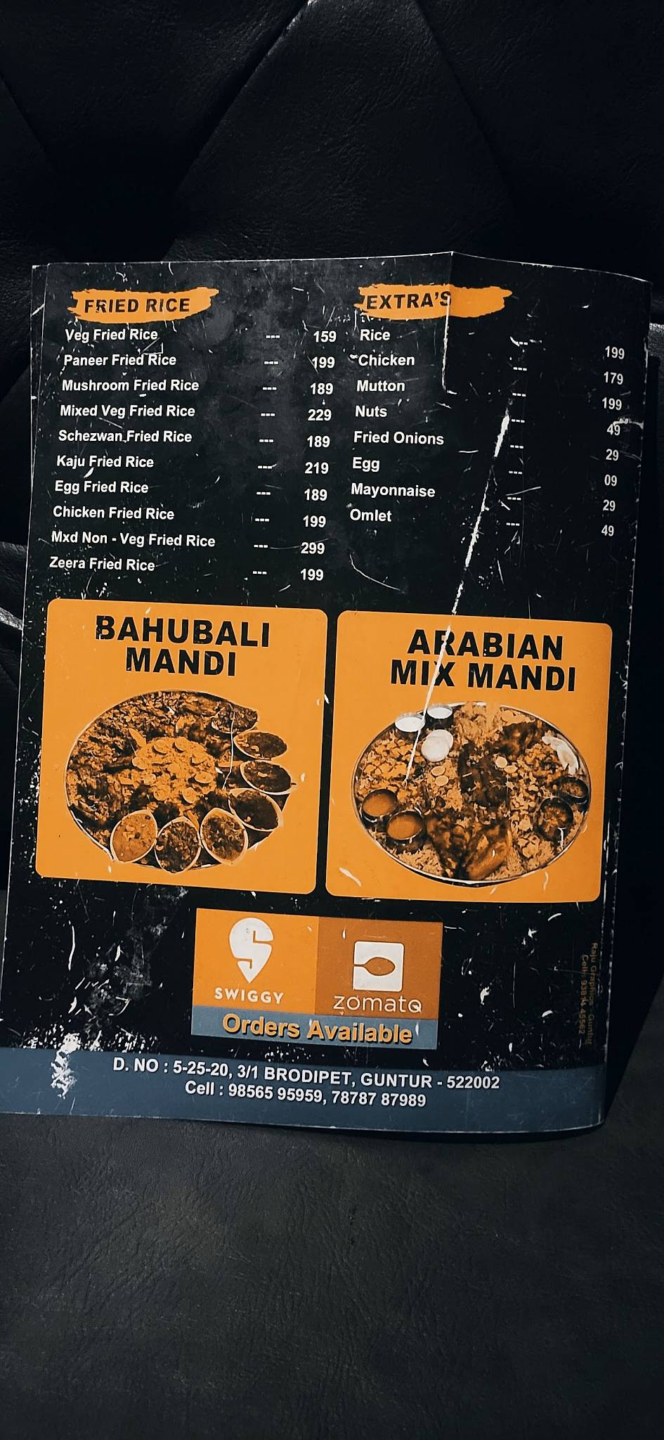 CASTLE “MANDI” ARABIC RESTAURANT menu