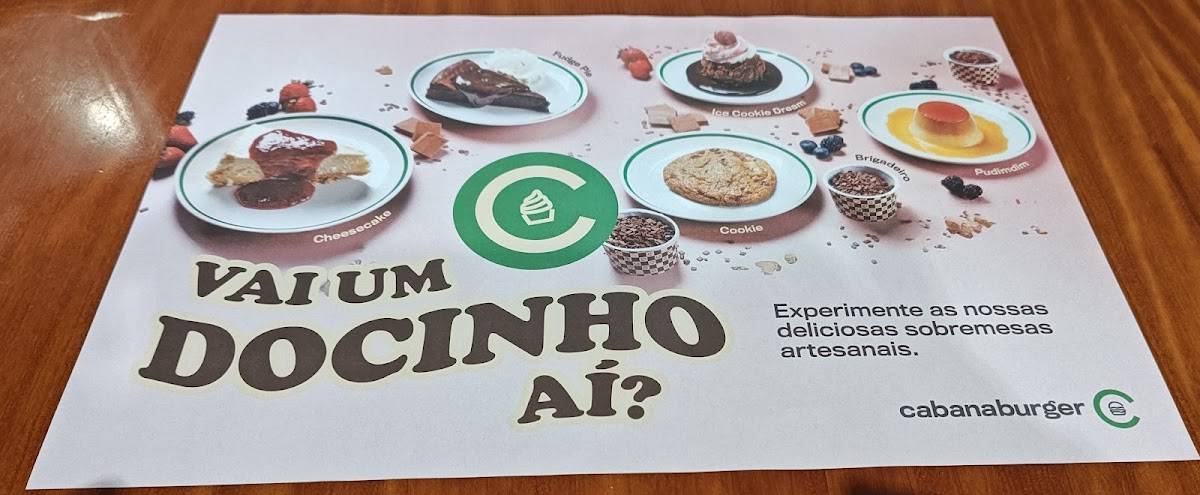 Cabana Burger (Barra da Tijuca) cardápio