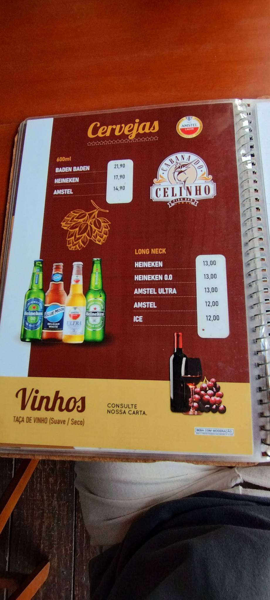Cabana do Celinho cardápio