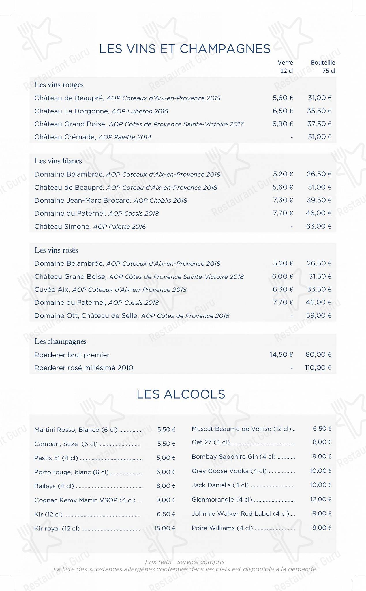 Découvrez le menu pour Café Caumont