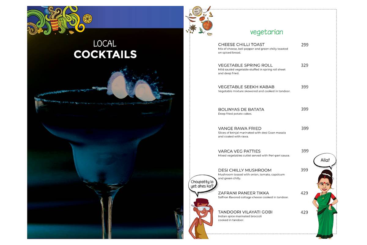 Casa Varca menu