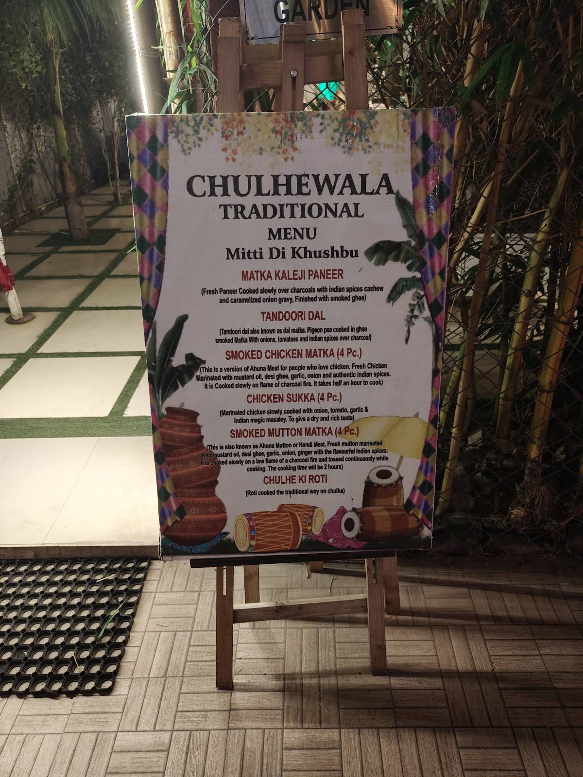 Chulhewala menu