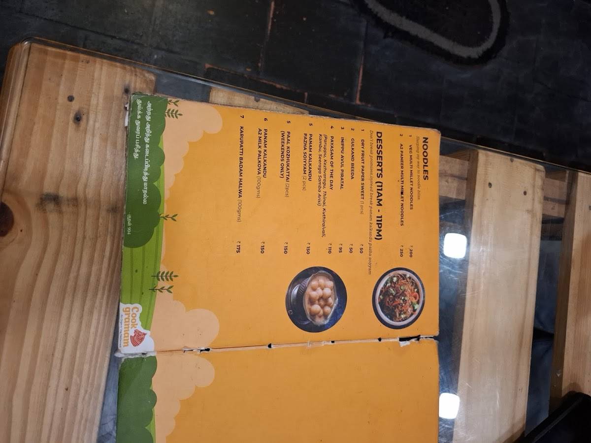 Cookgramam menu