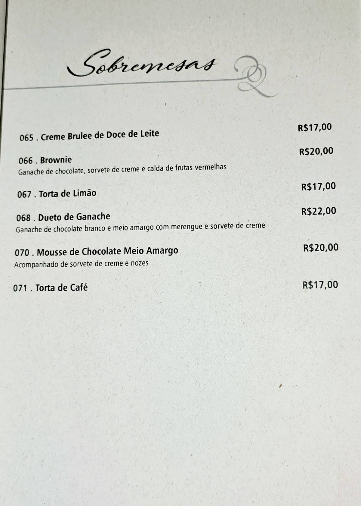 Cozy Restô cardápio