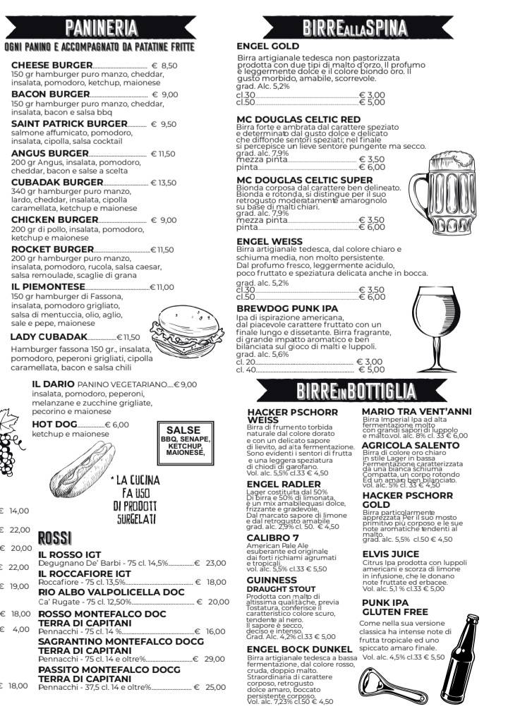 Menu di Cubadak 97 