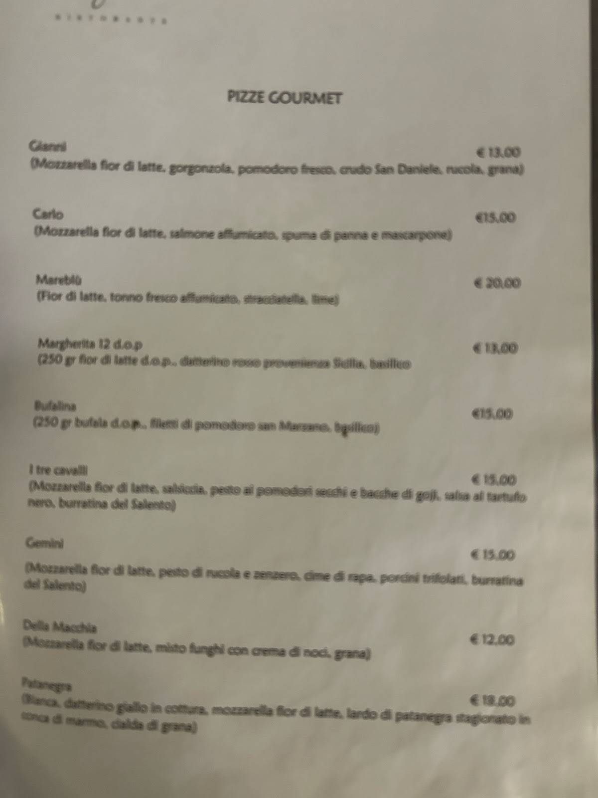 Menu di Da Gianni Ristorante 