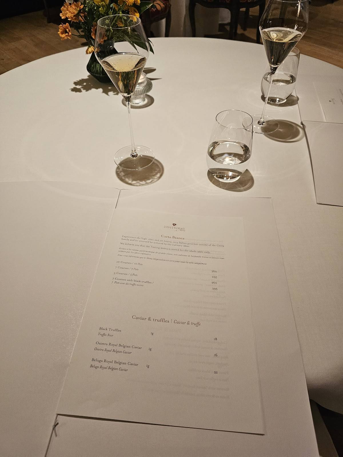 Menu di Restaurant Da Vittorio St. Moritz 