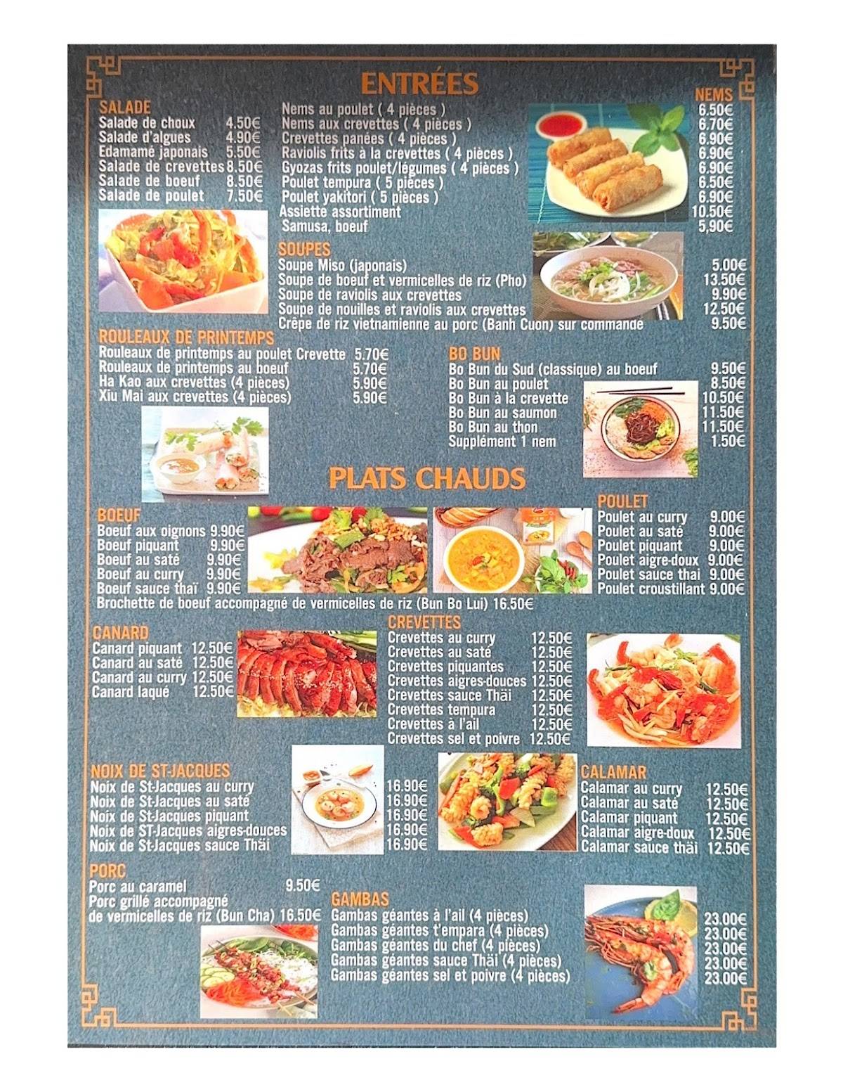 Menu de Dalat