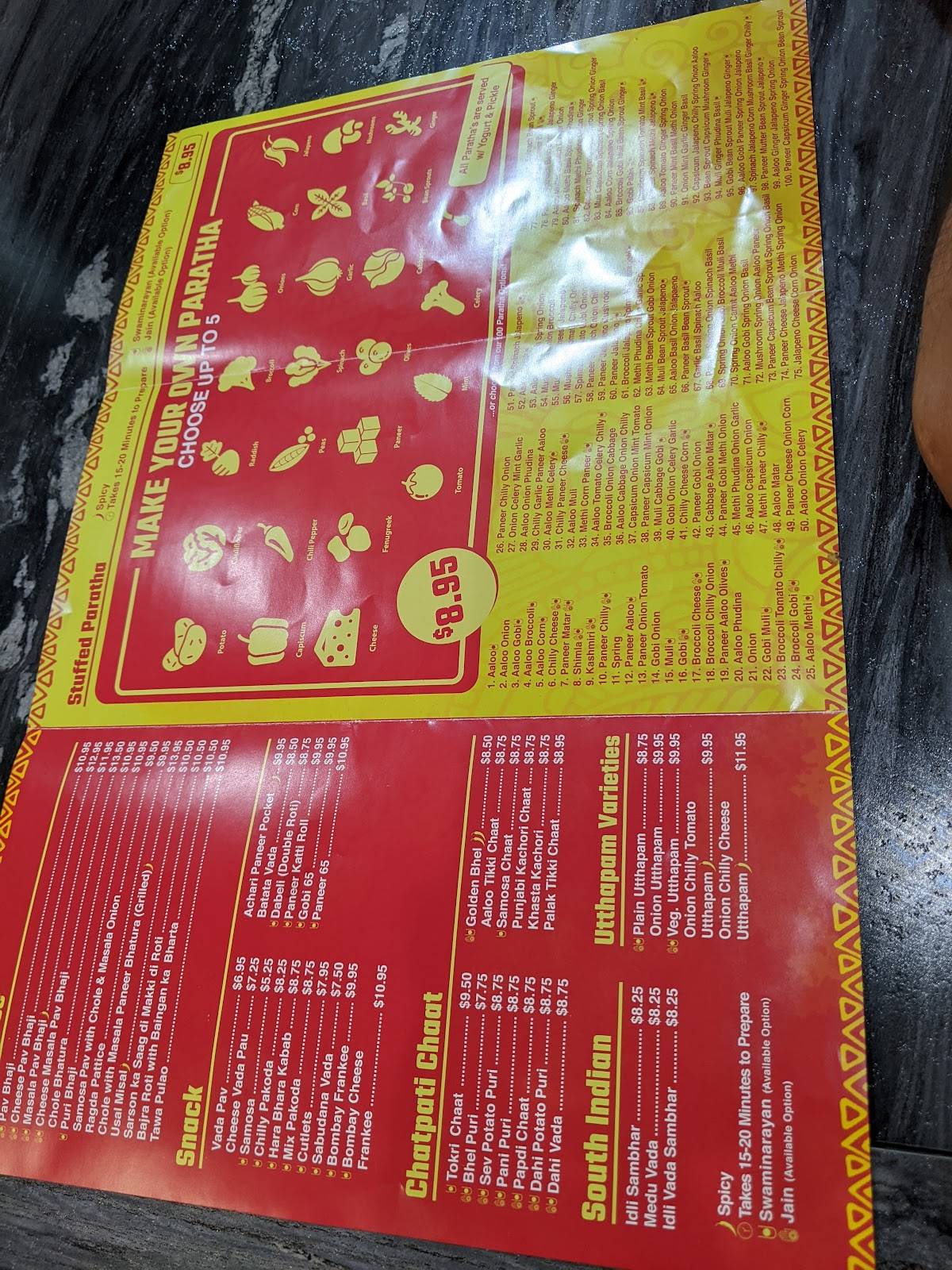 Menu at Dimple's Khasiyat Restaurant, Woodbridge Township