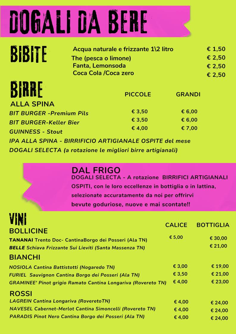 Menu di DoGali Burgers 