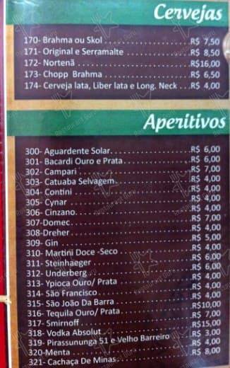 Restaurante Dona Emília cardápio