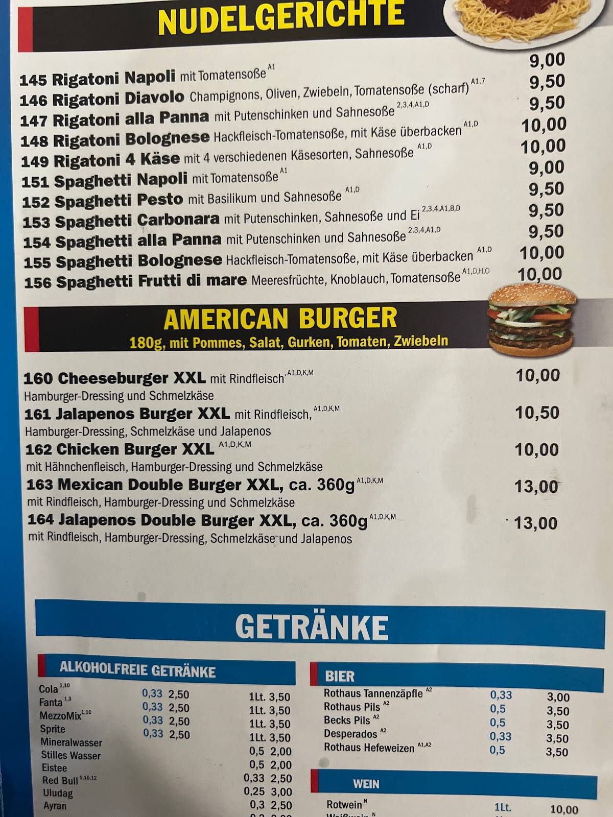 Menu de Restaurant Döner ES Urfa