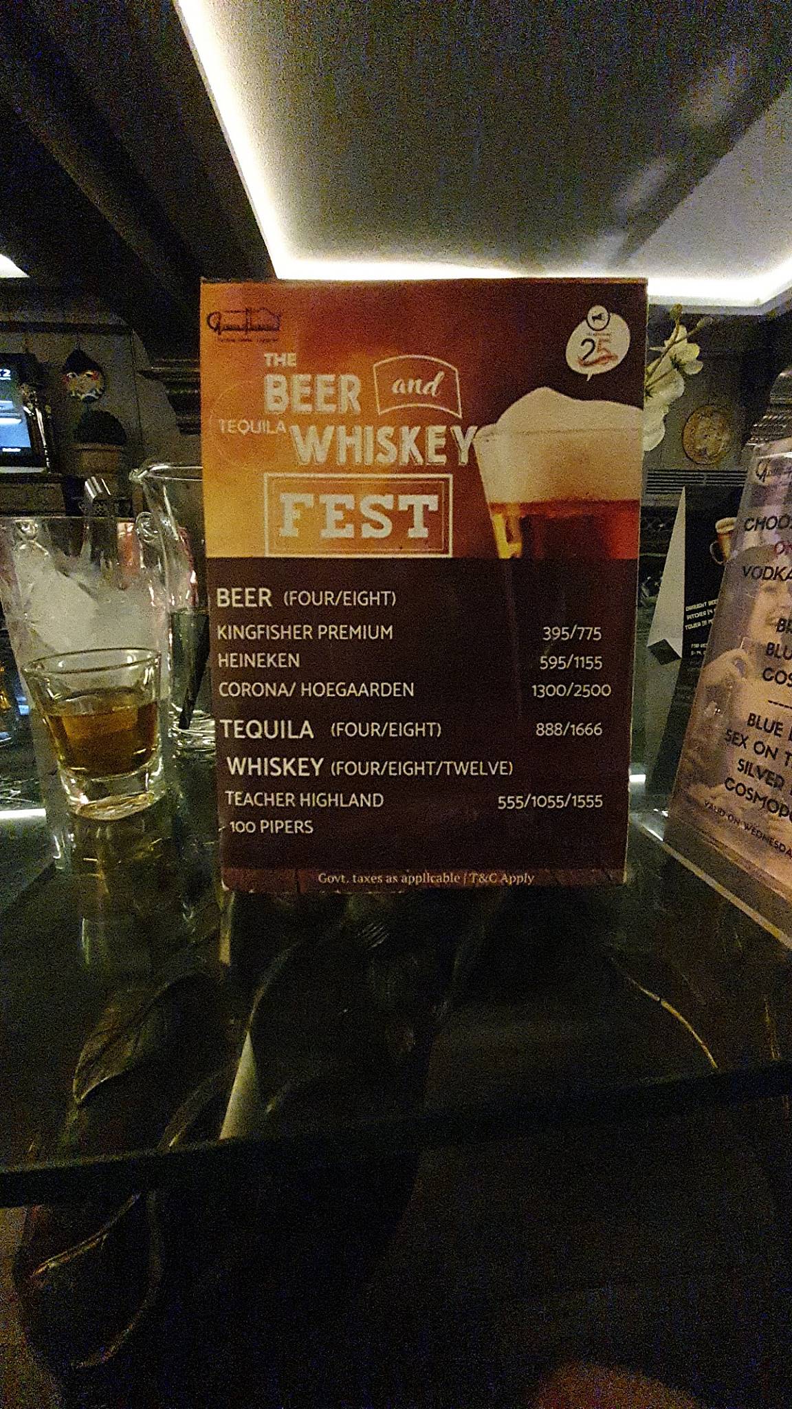 Drums Of Heaven menu