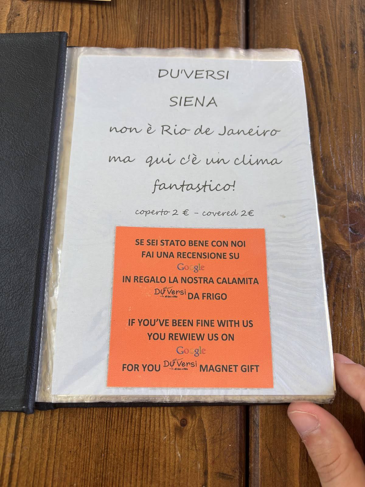 Menu di Du Versi 