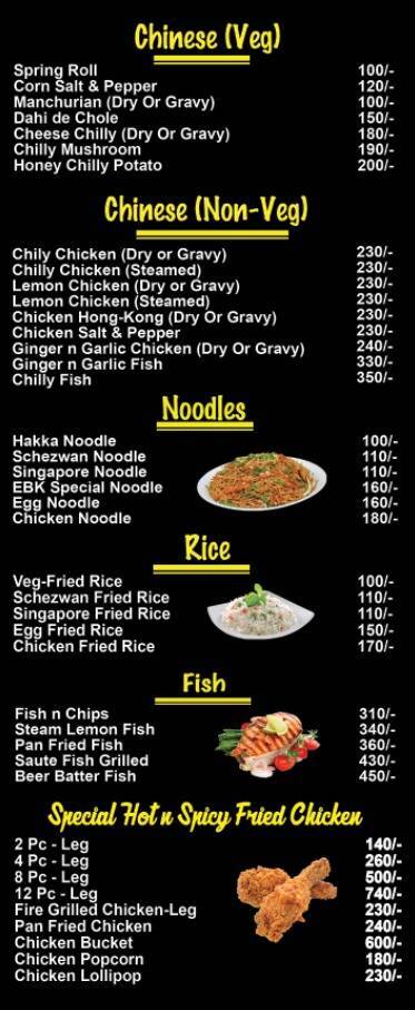 Eat Best Kitchen menu