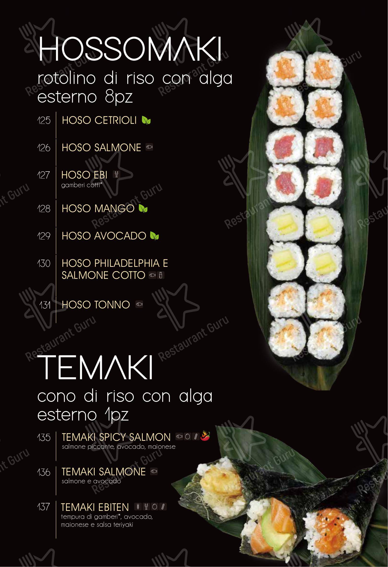 Ristorante Elite Sushi in Erba - Menu