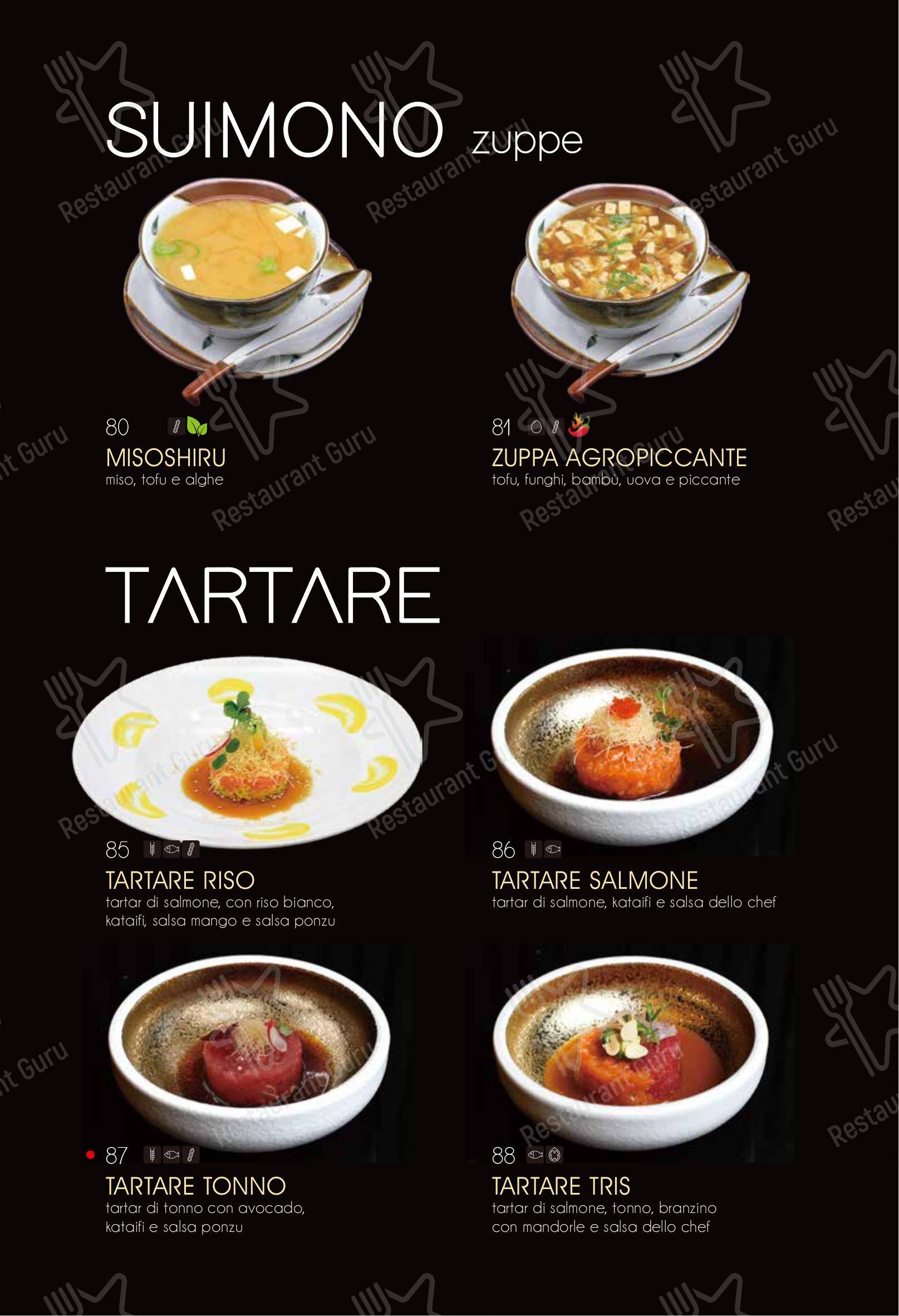Menu bar per Ristorante Elite Sushi in Erba