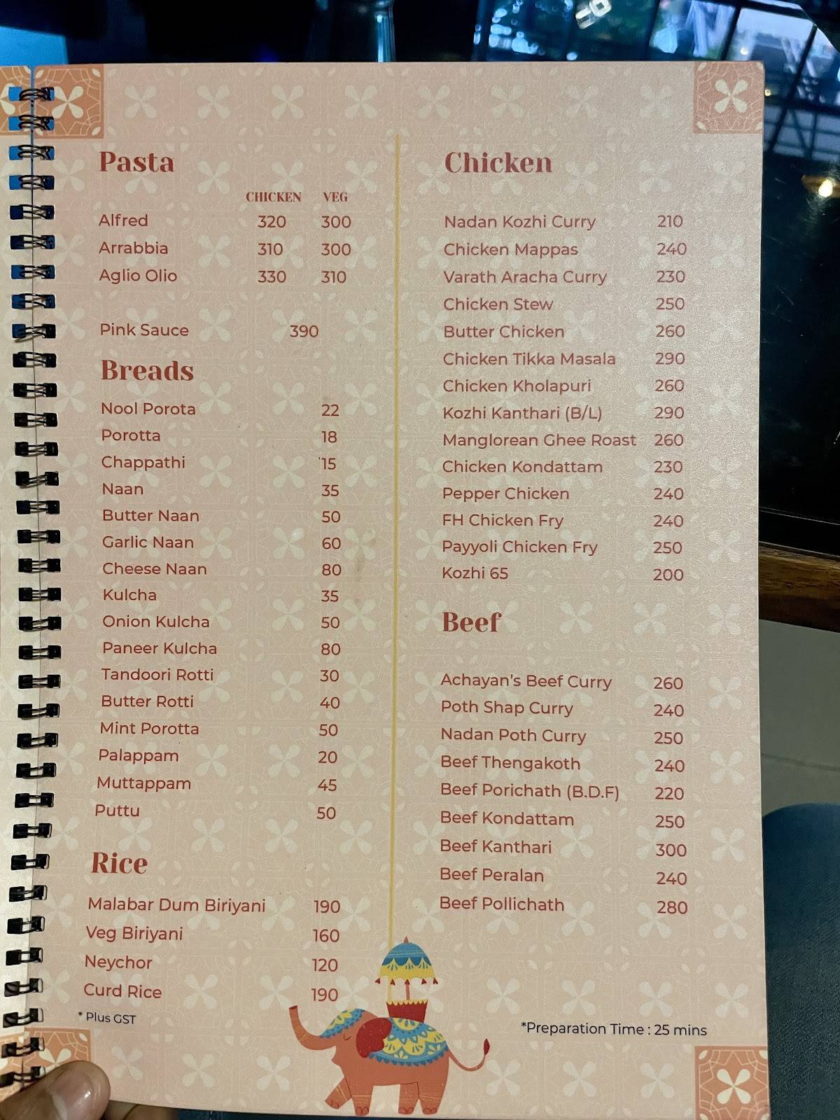 FARRAGO HOUSE EATERY menu