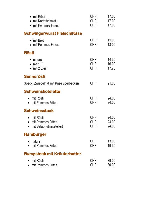 Menu di Restaurant Fang 