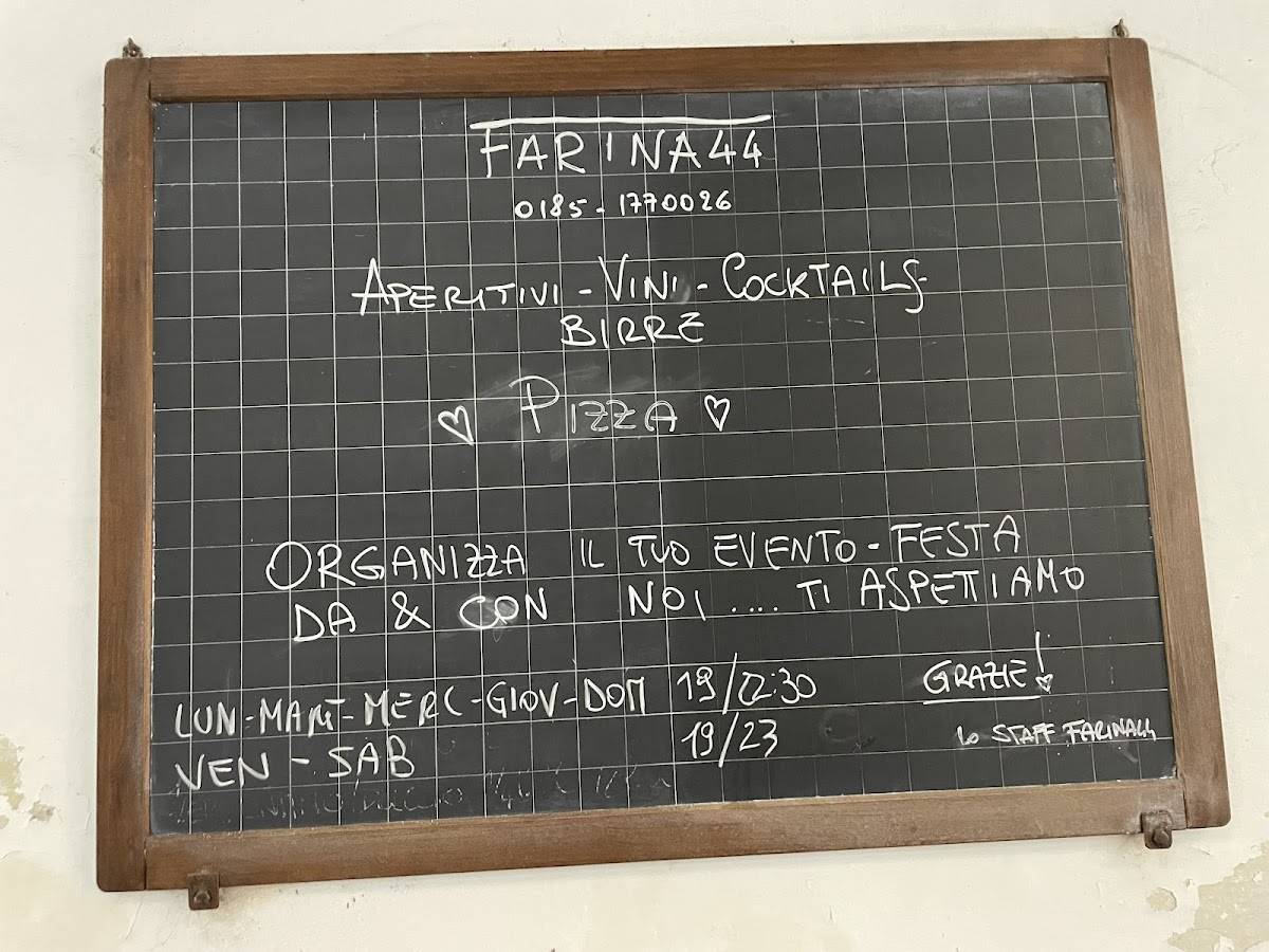 Menu di Farina 44 Chiavari 