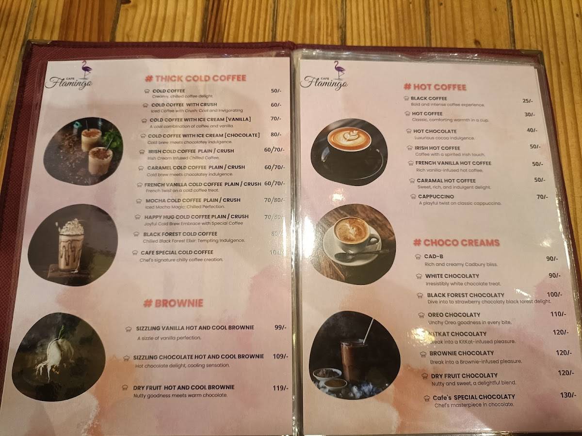Flamingo Cafe menu