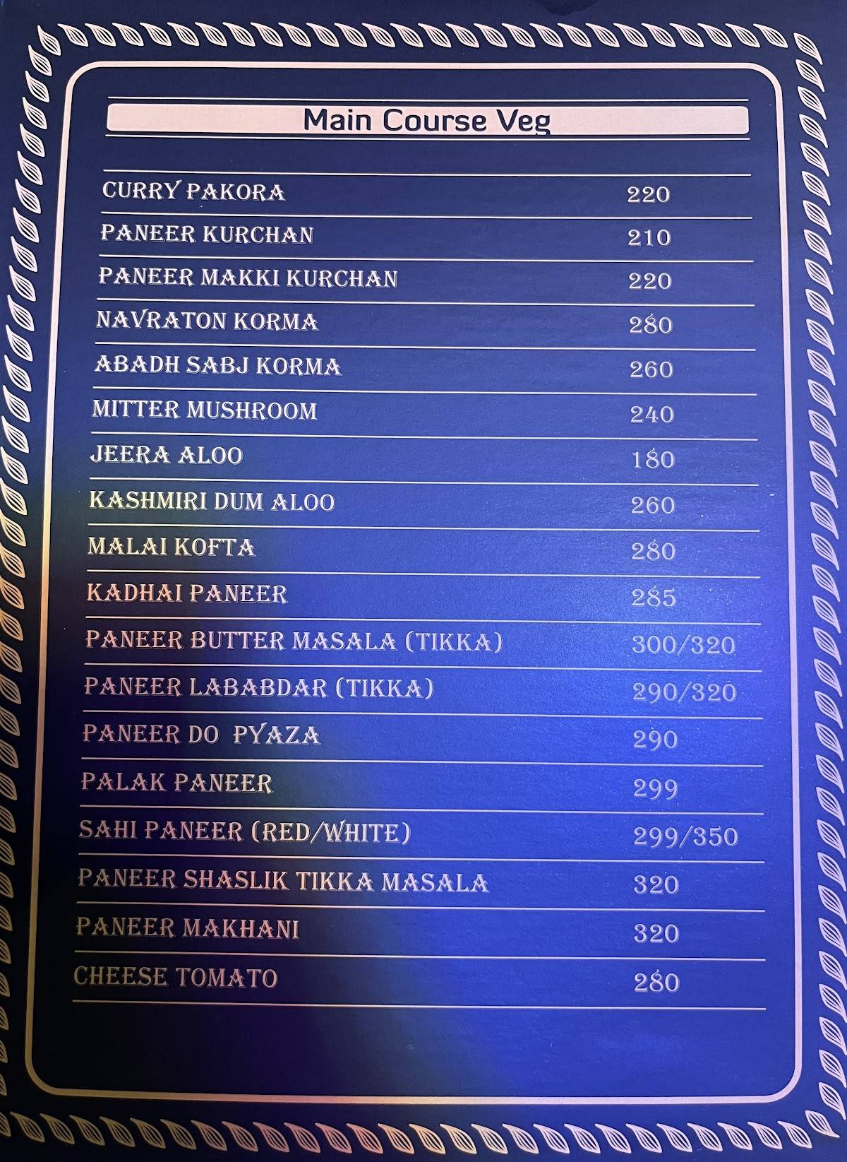 Foresta menu
