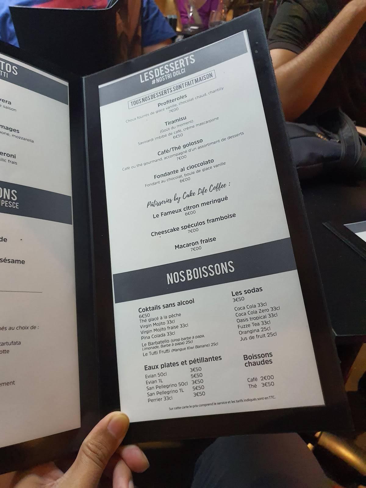 Menu de Fratello Restaurant Lounge