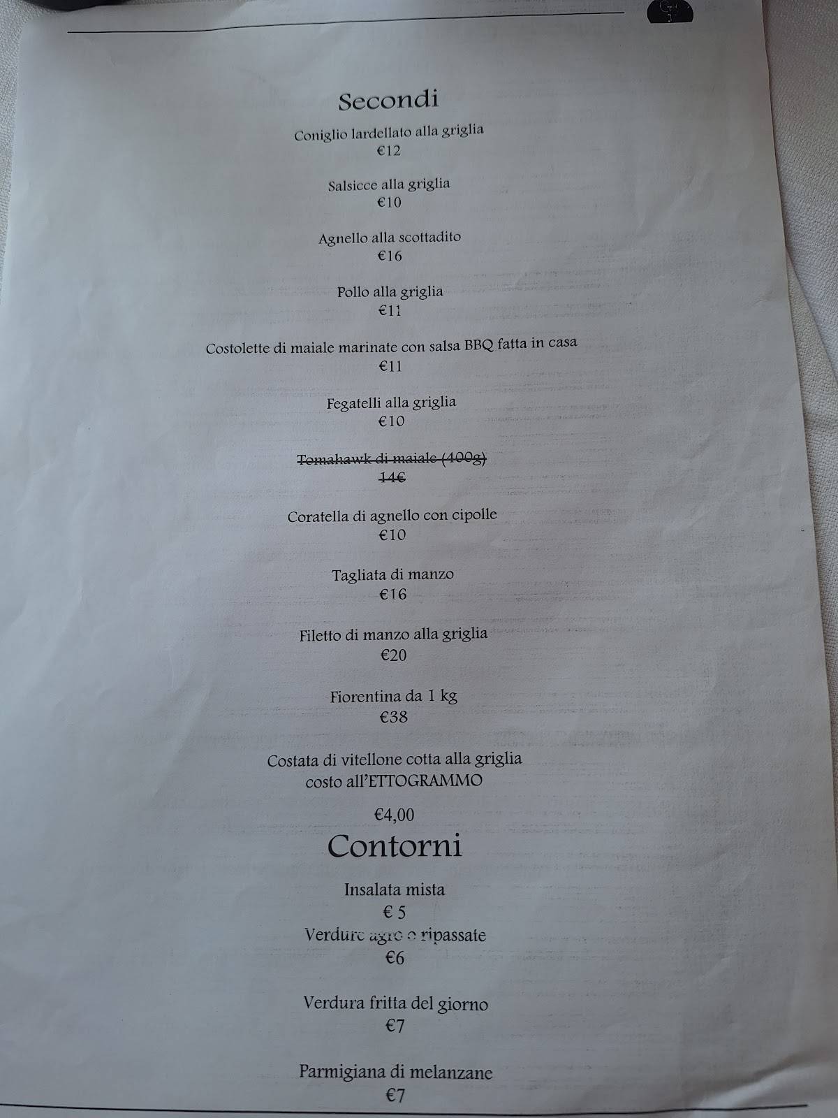 Menu di Girarrosto Del Buongustaio 