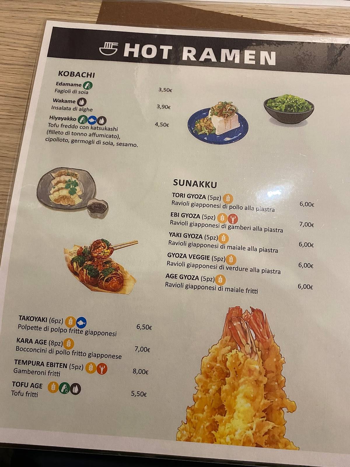 Menu di HOT RAMEN Lunch Ravenna 
