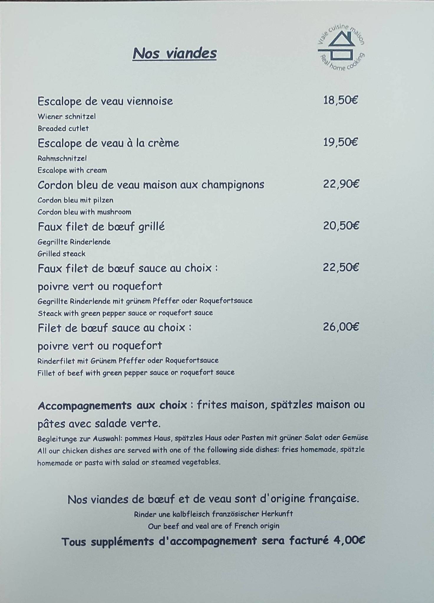 Menu de Hammerer