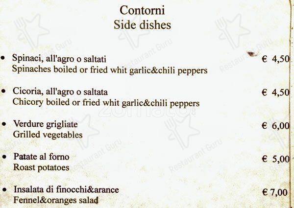 Menu di Hostaria Po 