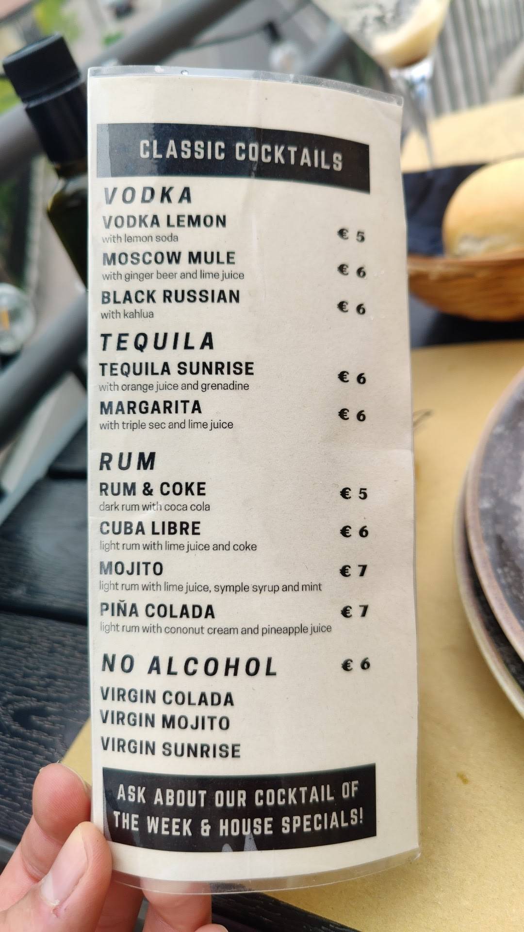 Menu di Hosteria de Menàs 