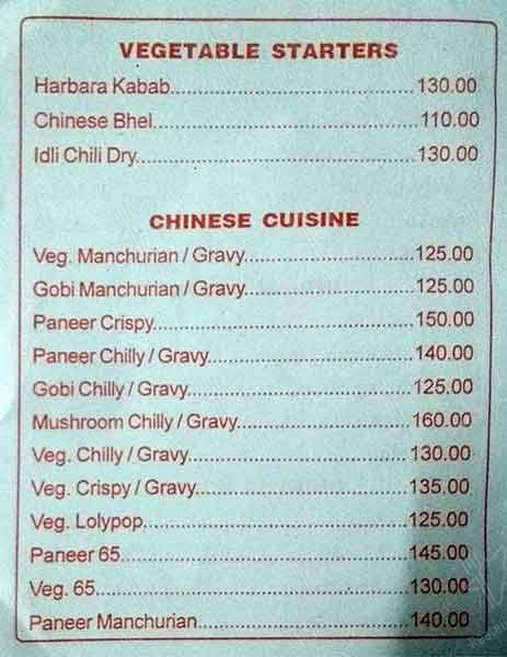 Hotel RadhaKrishna Veg & Non-Veg menu