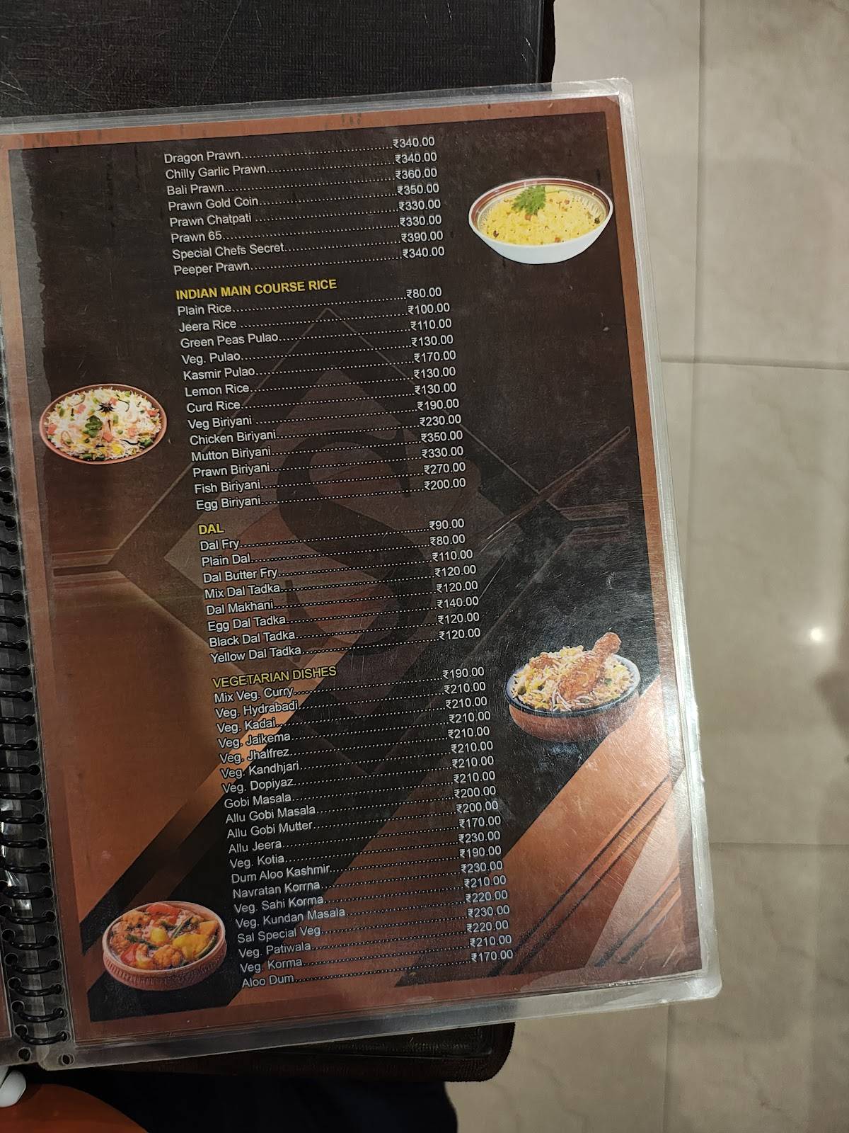 Hotel Sai Continental menu
