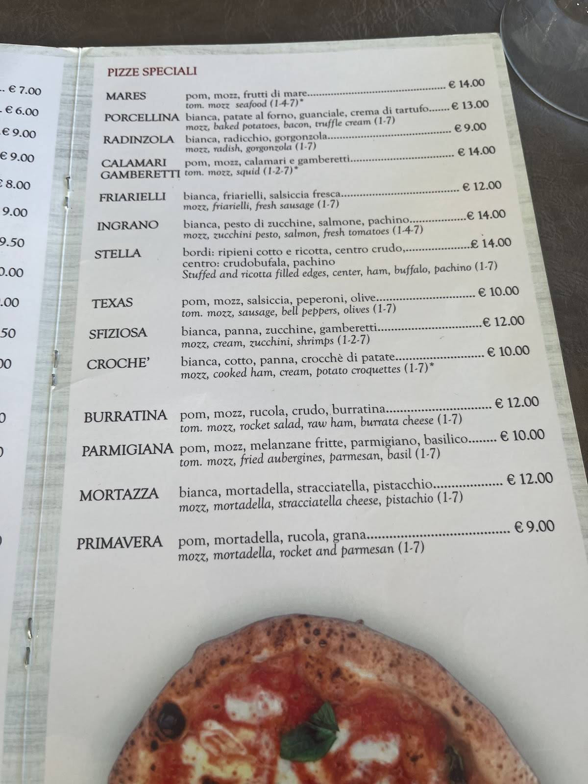 Menu di In Grano Pizzeria 