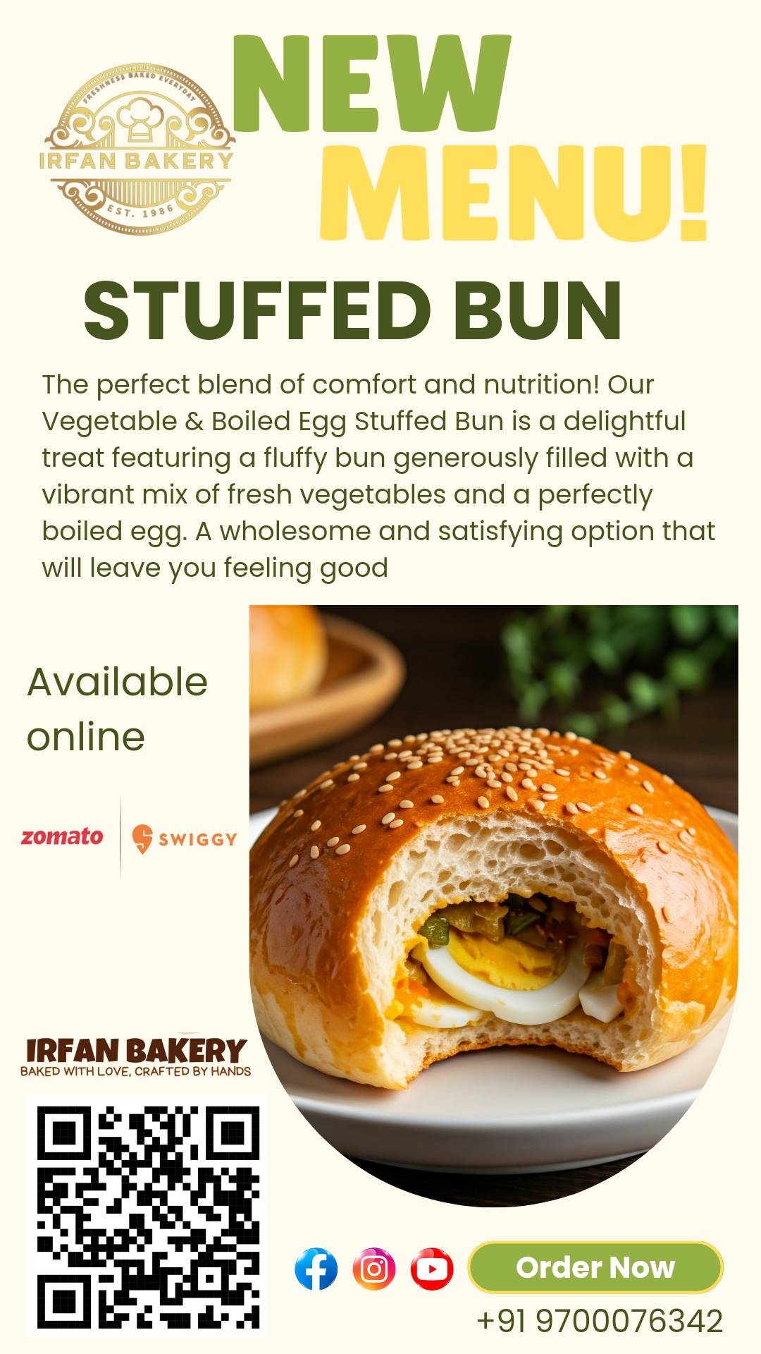 Irfan Bakery - Best bakery in Hyderabad. menu